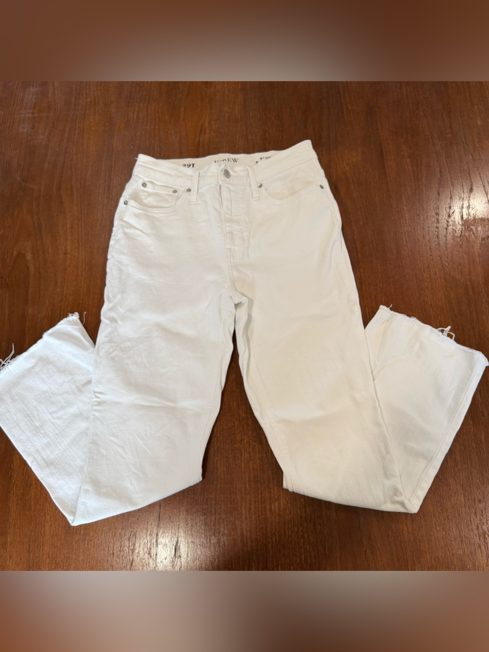 J.Crew White 9" Demi Boot Crop Jeans